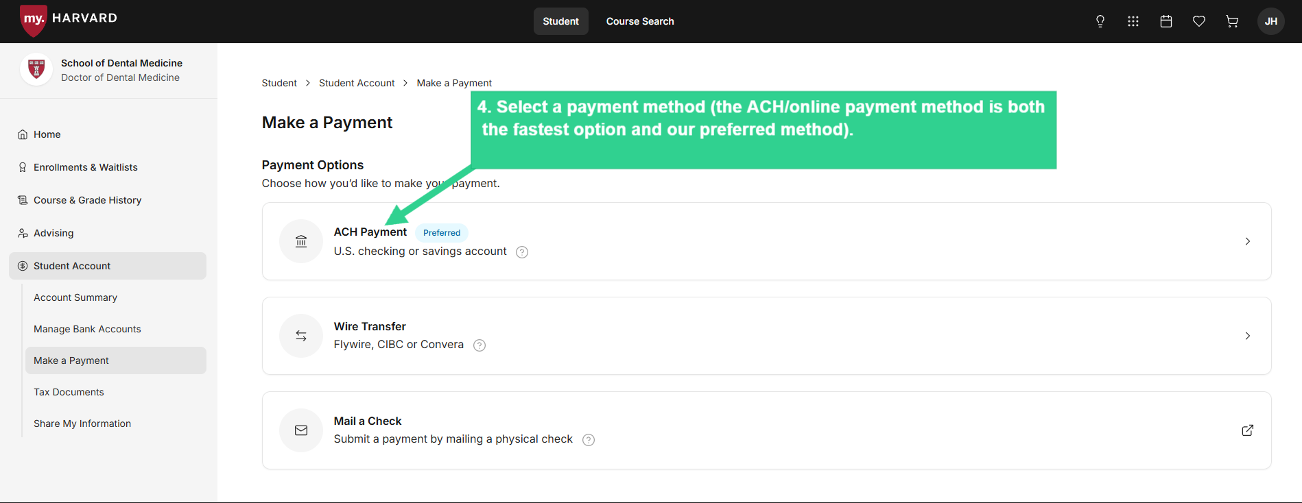 Select a payment method