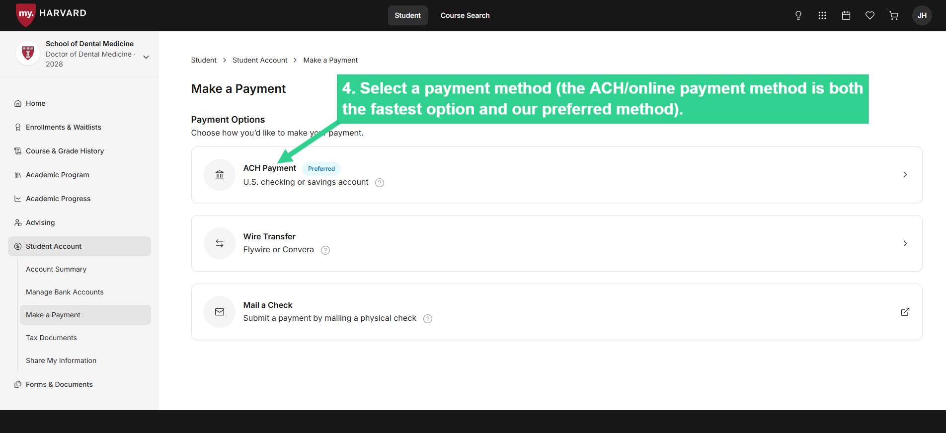 Select a payment method