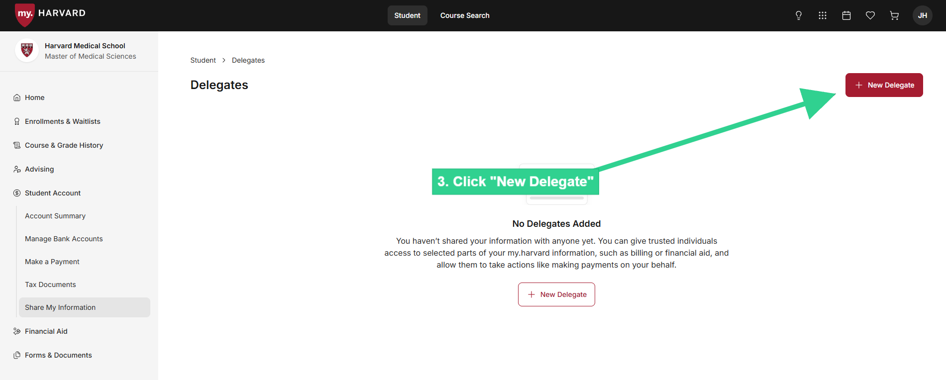 click New Delegate