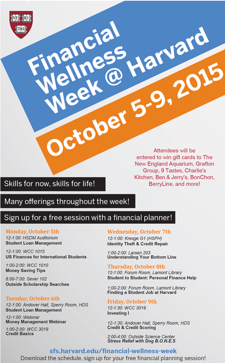 Financial Wellness Week @ Harvard
